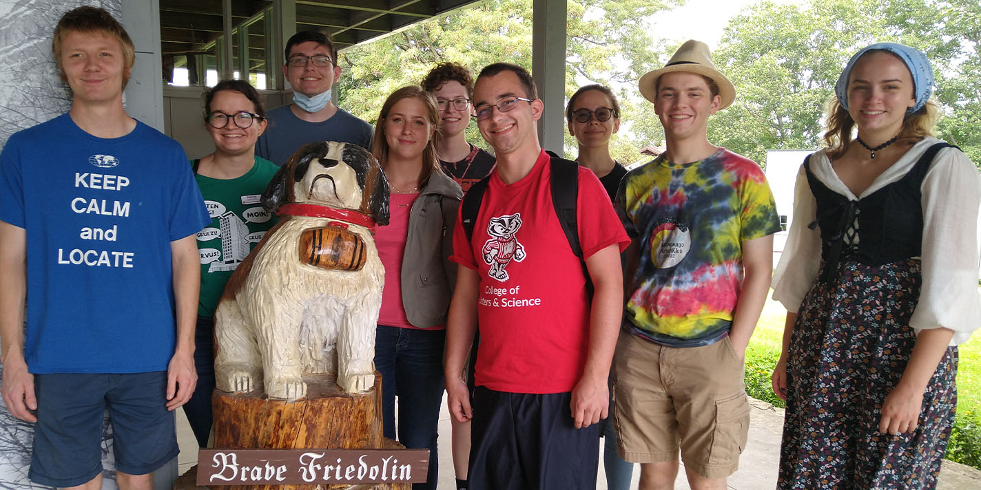 Students in the German, Nordic, and Slavic program pose for a picture